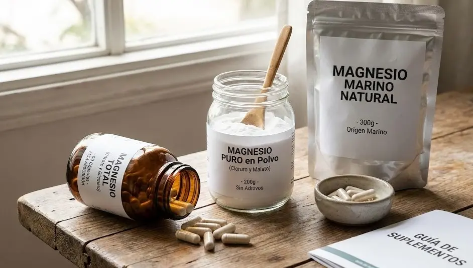 Guía de Tipos de Magnesio: ¿Citrato, Bisglicinato u Óxido? Cuál elegir